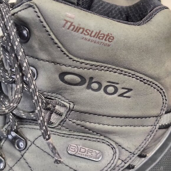 Oboz‎ Boots Men\'s Size 9 Black Bridger 8\